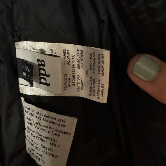 Add down Coat black with belt size 2 - Picture 6 of 6